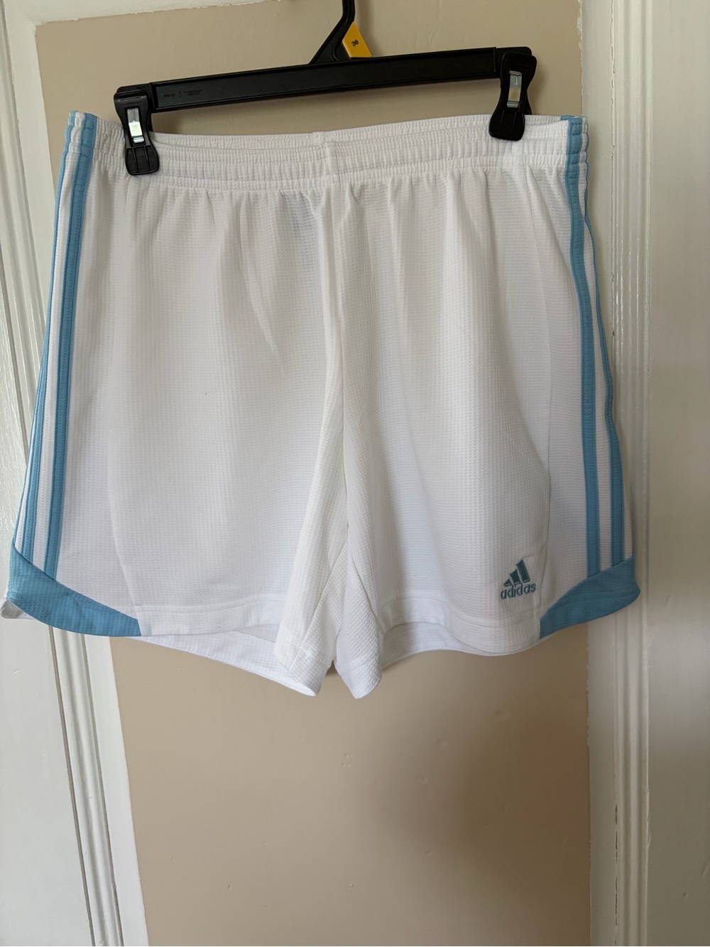 adidas White Clima365 Athletic Shorts with Gray Tag